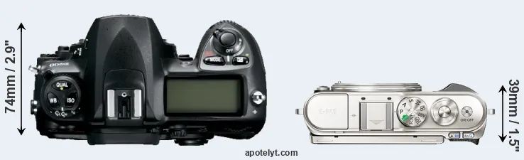 Compare D200 versus E-PL9 top