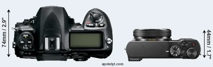Compare D200 versus ZS100 top