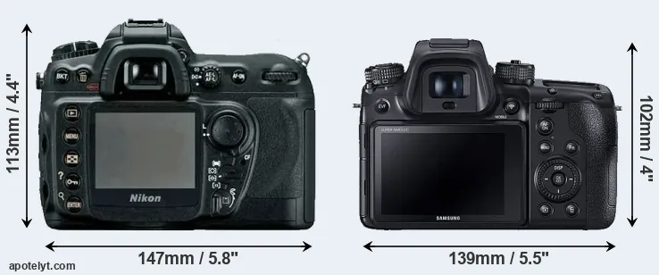 Comparison D200 or NX1 rear