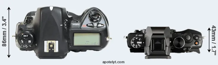 Compare D2H versus E-M5 top