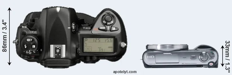 Compare D2X versus NEX-C3 top