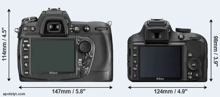 Comparison D300 or D3300 rear