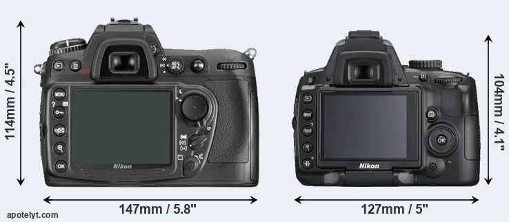 Comparison D300 or D5000 rear