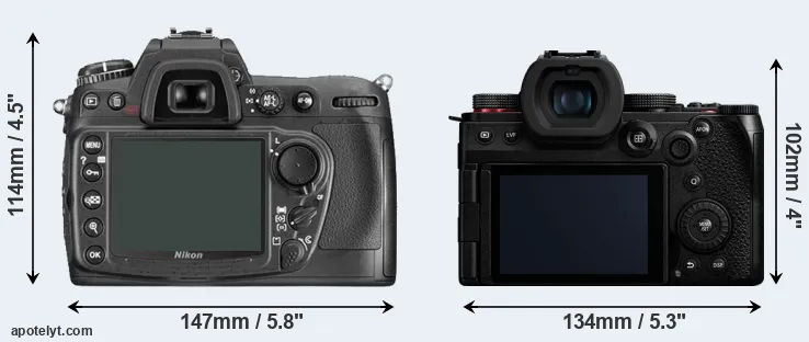 Comparison D300 or G9 II rear