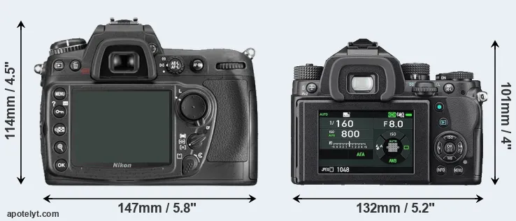 Comparison D300 or KP rear