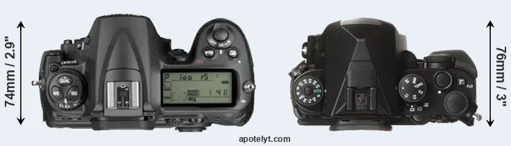 Compare D300 versus KP top