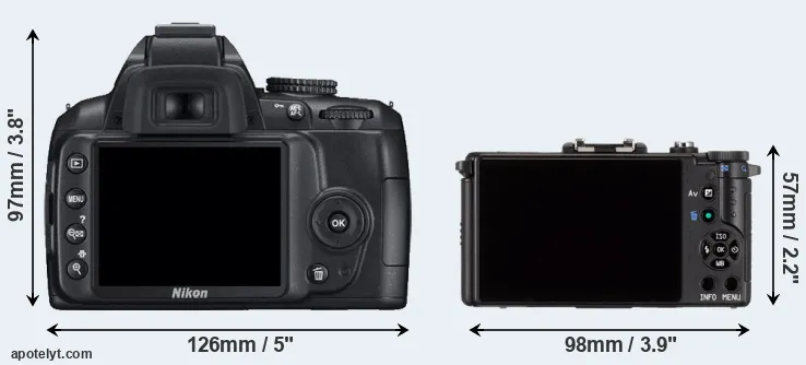 Comparison D3000 or Pentax Q rear