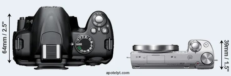 Compare D3000 versus NEX-5T top