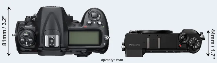 Compare D300S versus GX80 top