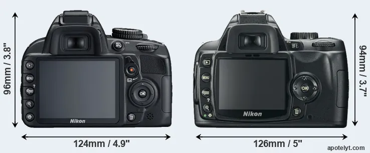 Comparison D3100 or D60 rear