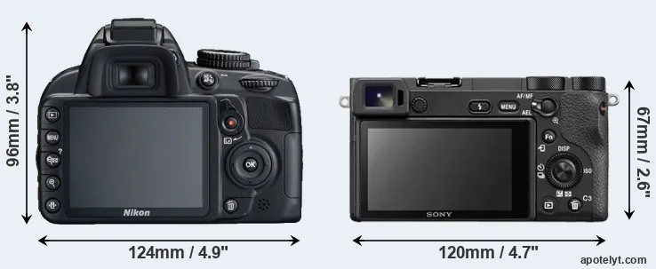 Comparison D3100 or A6500 rear