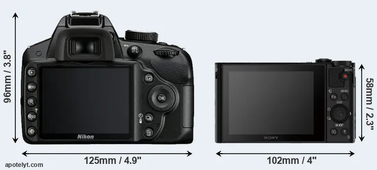 Comparison D3200 or HX80 rear