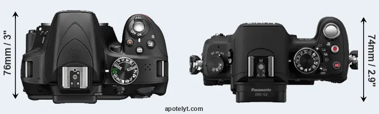 Compare D3300 versus G2 top