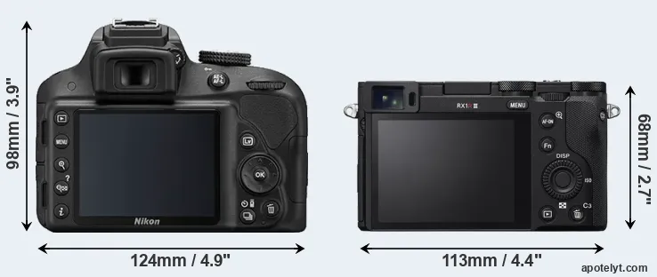 Comparison D3300 or RX1R III rear