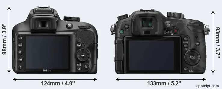 Comparison D3400 or GH3 rear