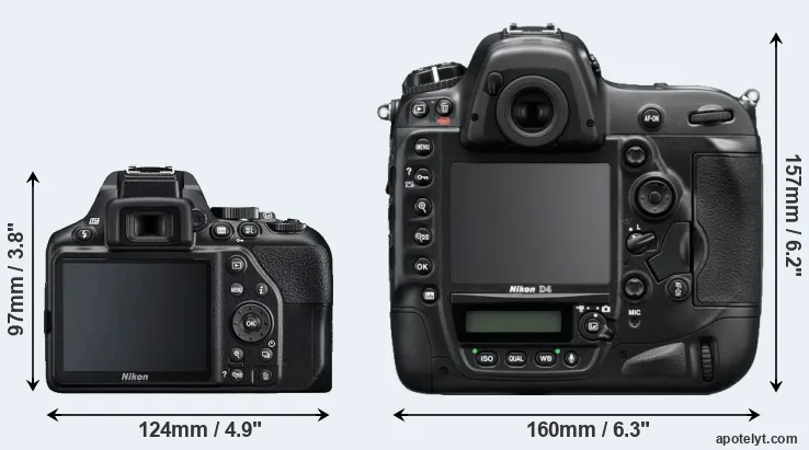 Comparison D3500 or D4 rear
