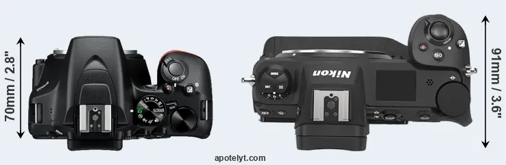 Compare D3500 versus Z9 top