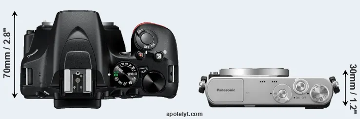 Compare D3500 versus GM1 top