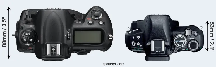 Compare D3S versus E-410 top