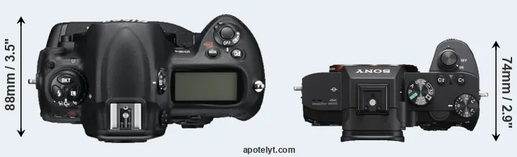 Compare D3S versus A7 III top