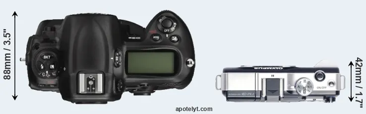 Compare D3X versus E-PL1 top