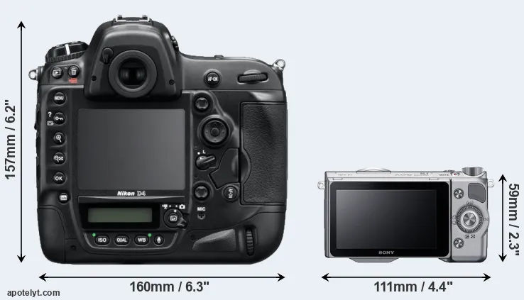 Comparison D4 or NEX-5T rear