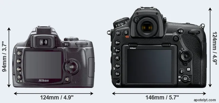 Comparison D40X or D850 rear
