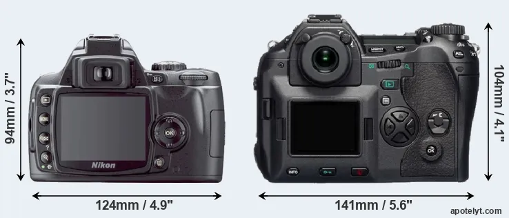 Comparison D40X or E-1 rear