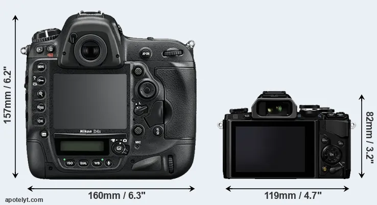 Comparison D4S or E-M10 rear