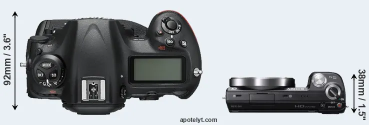 Compare D5 versus NEX-5N top