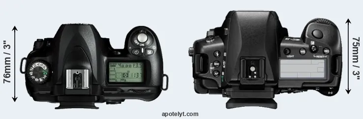 Compare D50 versus E-3 top