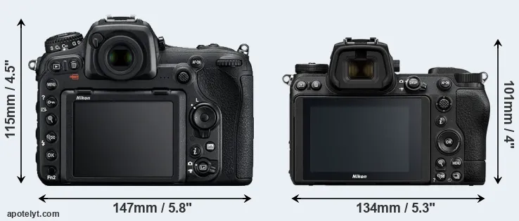 Comparison D500 or Z7 II rear
