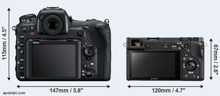 Comparison D500 or A6300 rear