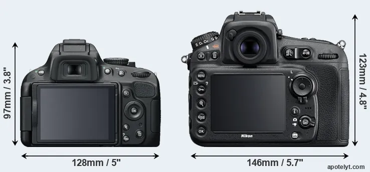 Comparison D5100 or D810 rear