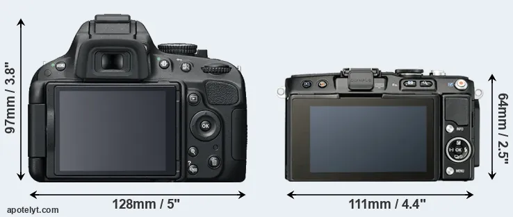 Comparison D5100 or E-PL5 rear
