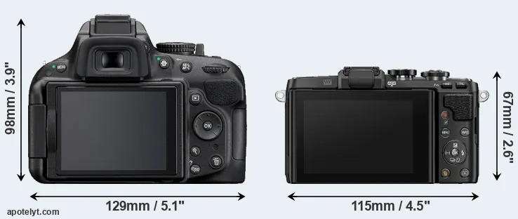 Comparison D5200 or E-PL7 rear
