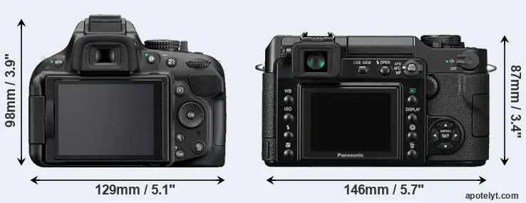 Comparison D5200 or L1 rear