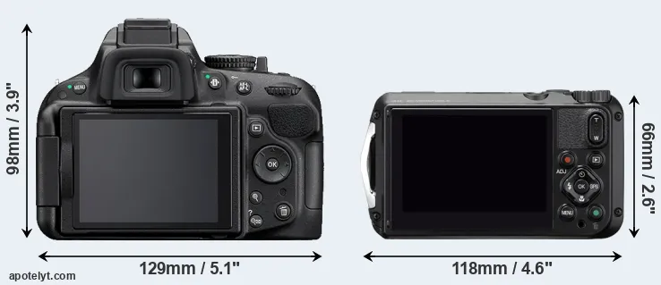 Comparison D5200 or WG-6 rear