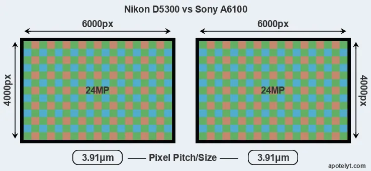 D5300 versus A6100 MP
