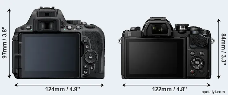 Comparison D5500 or E-M10 III rear