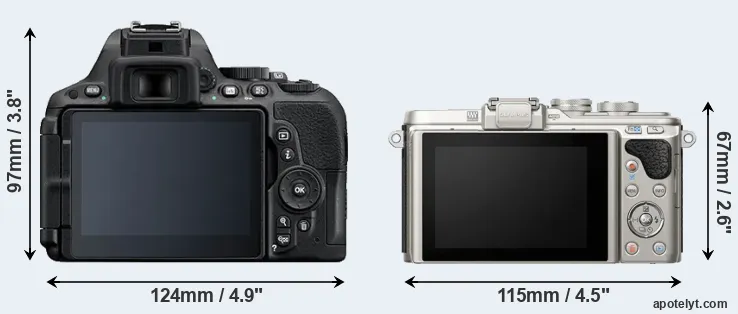 Comparison D5500 or E-PL8 rear