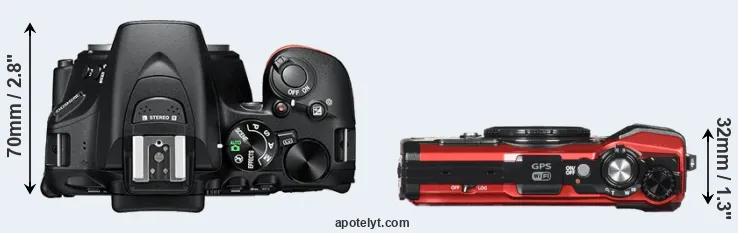 Compare D5600 versus TG-5 top