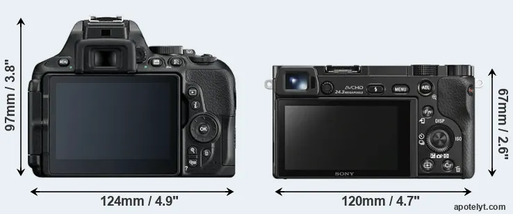 Comparison D5600 or A6000 rear