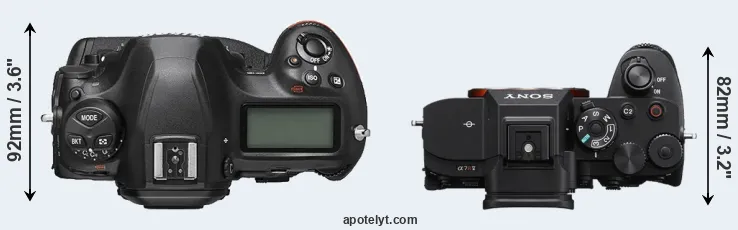 Compare D6 versus A7R V top