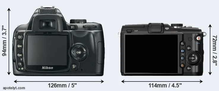 Comparison D60 or E-PL2 rear