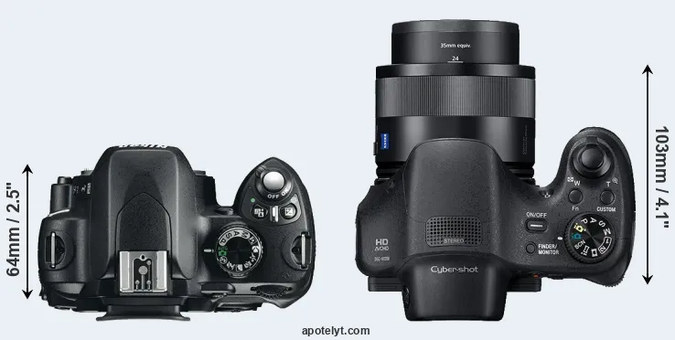 Compare D60 versus HX350 top