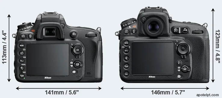 Comparison D600 or D810 rear