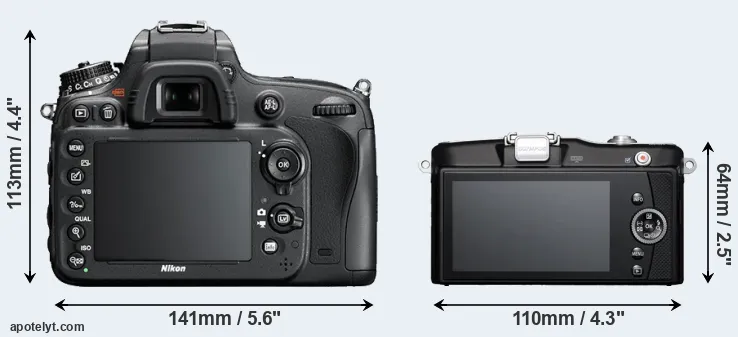 Comparison D600 or E-PM1 rear