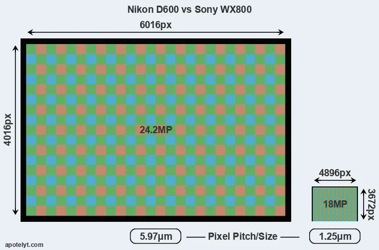 D600 versus WX800 MP