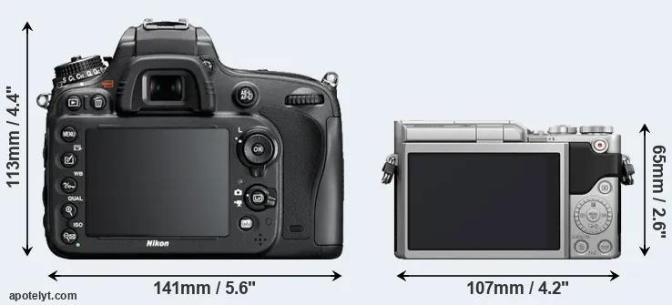 Comparison D610 or GX800 rear